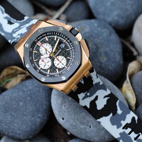 audemars piguet camouflage strape|audemars piguet watch straps.